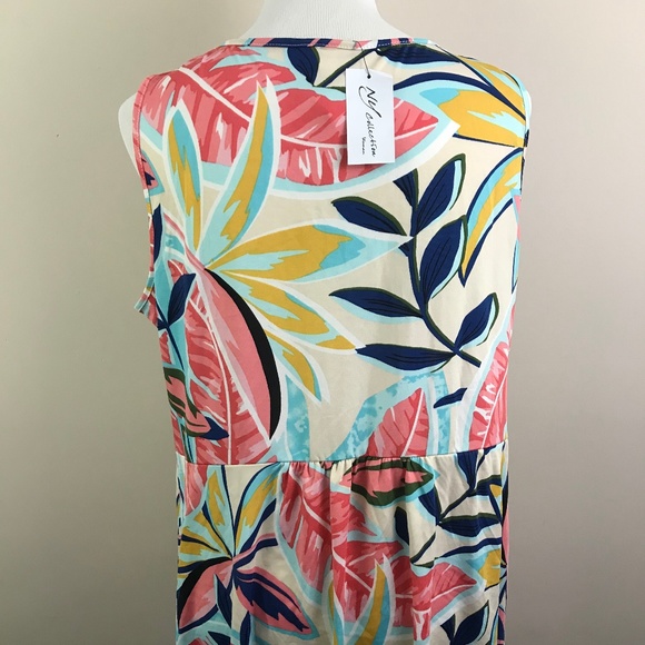 NEW NY Collection Sleeveless Floral Top 1X - Picture 4 of 8